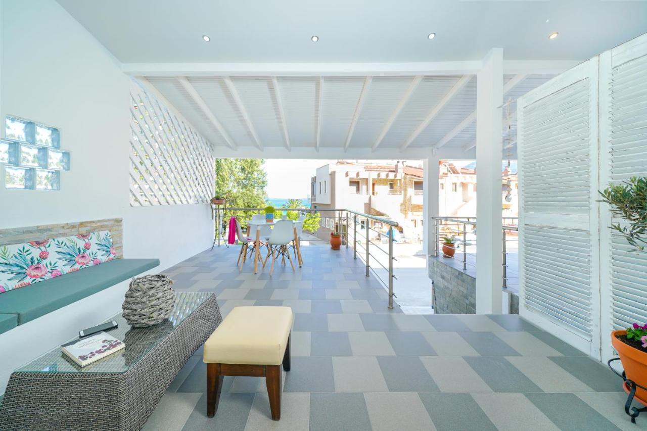 Golden Beachside Terrace Chrysi Ammoudia Dış mekan fotoğraf